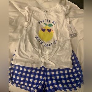 NEW WITH TAGS-Carter’s two piece summer short set